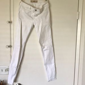 Hollister super skinny white jean